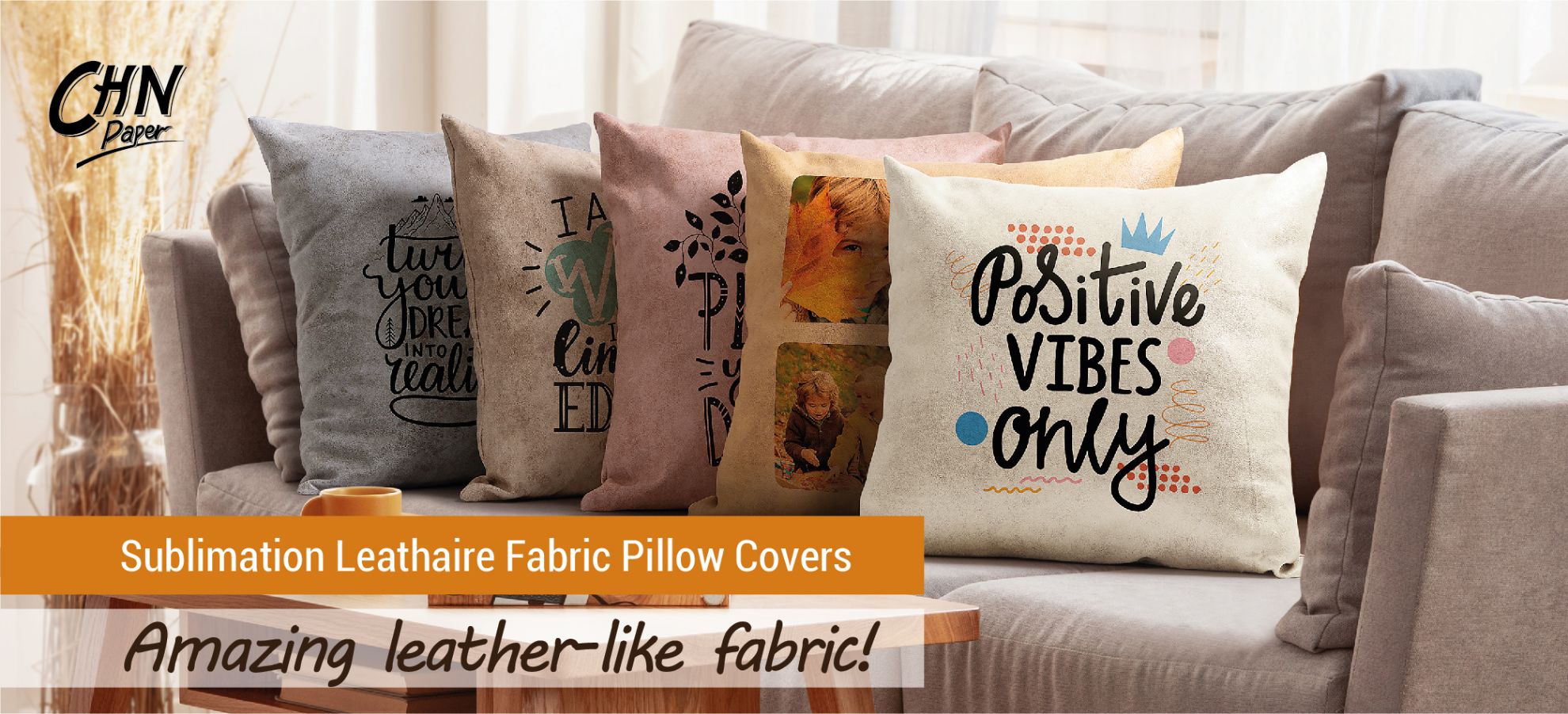 Leathaire Fabric Pillow Covers